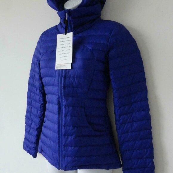 NWT LULULEMON LAZR Blue 700 Fill Pack It Down Again Removable Hoodie Jacket 4 - Picture 2 of 12